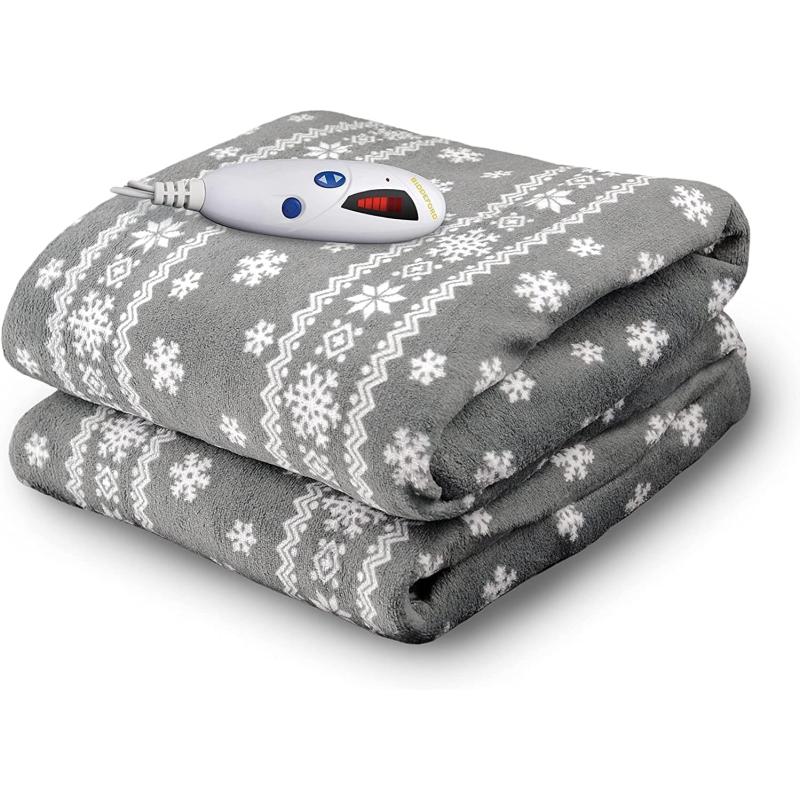 Biddeford Blankets Microplush Electric Heated Throw Blanket with