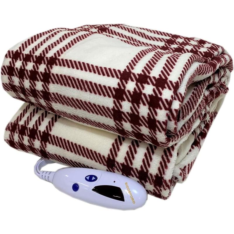 Biddeford Blankets Microplush Electric Heated Throw Blanket with