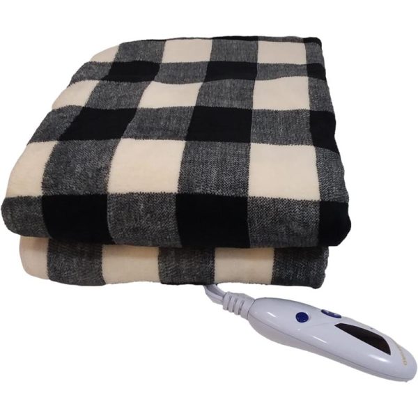 Biddeford Blankets Microplush Electric Heated Throw Blanket With Adjustable Heat Settings And