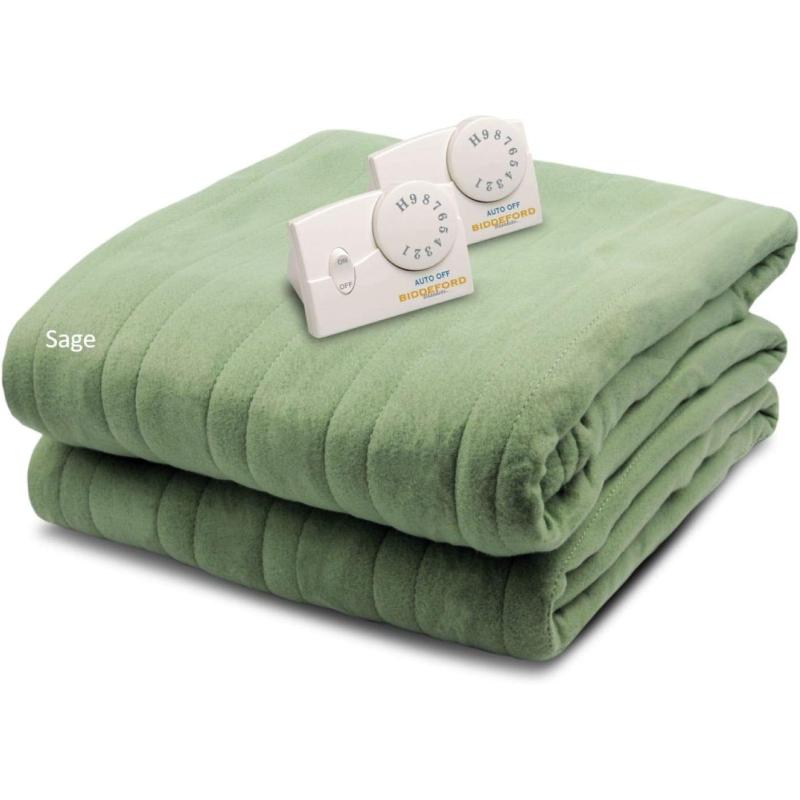 BIDDEFORD BLANKETS Comfort Knit Electric Heated Blanket with