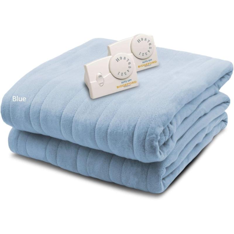 BIDDEFORD BLANKETS Comfort Knit Electric Heated Blanket with Analog